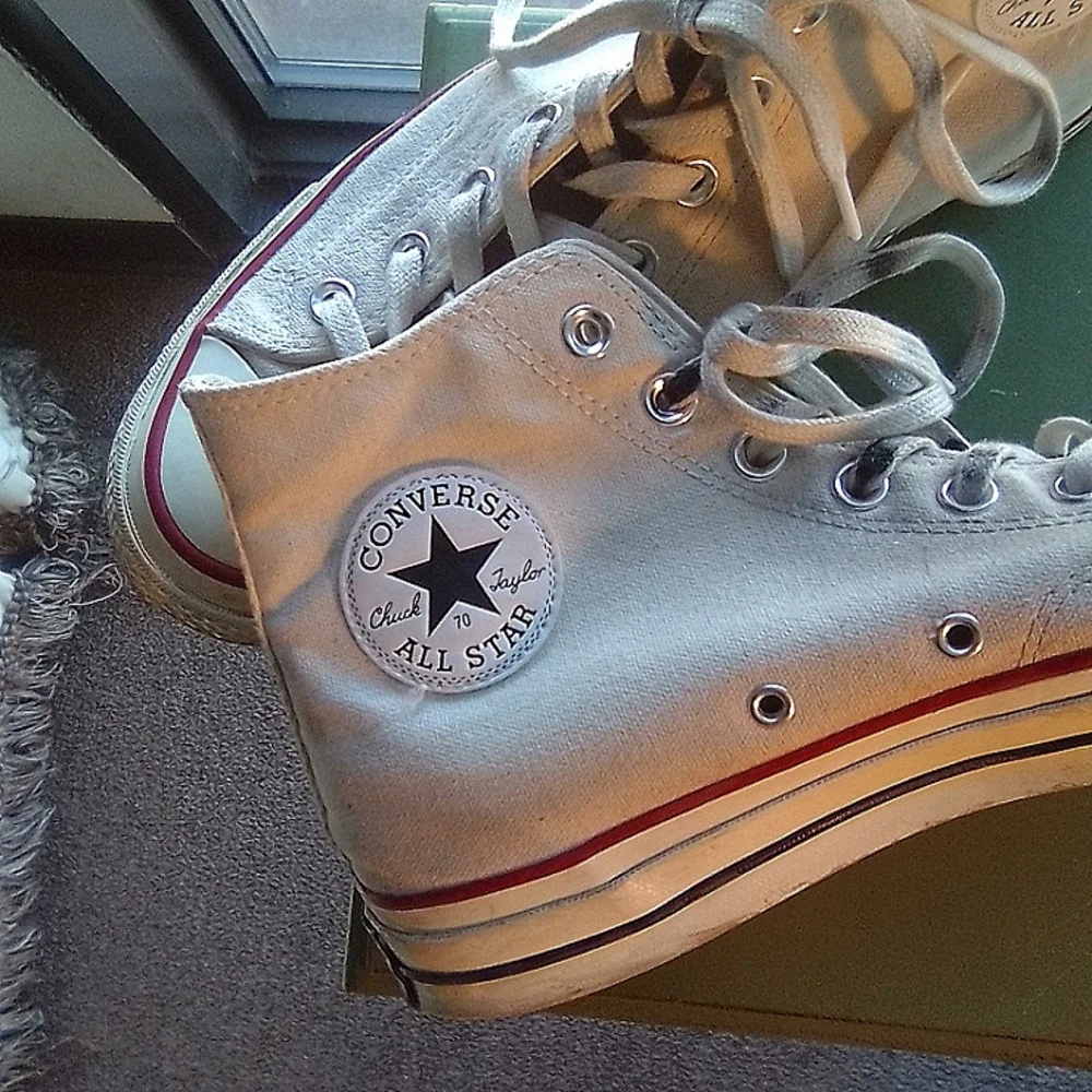 Converse White High-Top Athletic Shoes Classic Canvas - Picture 2 of 7
